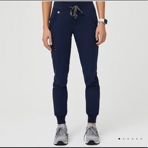 Wear Figs Zamora Jogger Scrub Pants - Navy Blue